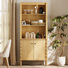 Armoire de cuisine avec rangement à porte ajustable, chêne