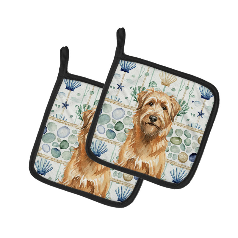 Paire de poignées en verre Tawny Briard
