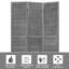 Paravent 3 panneaux en bois pour cloison de cloison de 5,75 pi-1162874244-1162874247
