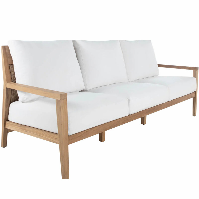 Savannah 86" Wide Outdoor Teak Reversible Patio Sofa