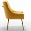 Chaise d'appoint en velours beige Baudel-1563904537