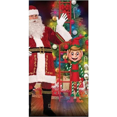 PMU Christmas Santa's Workshop Door Cover 30" x 60" (6/pkg) Pkg/1
