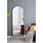28” x 74” Black Full Length Rectangular Oversized Wall Mirror with Arch Silhouette and Iron Frame, Hang or Lean Against Wall in Home and Office-1966941252-2012419618