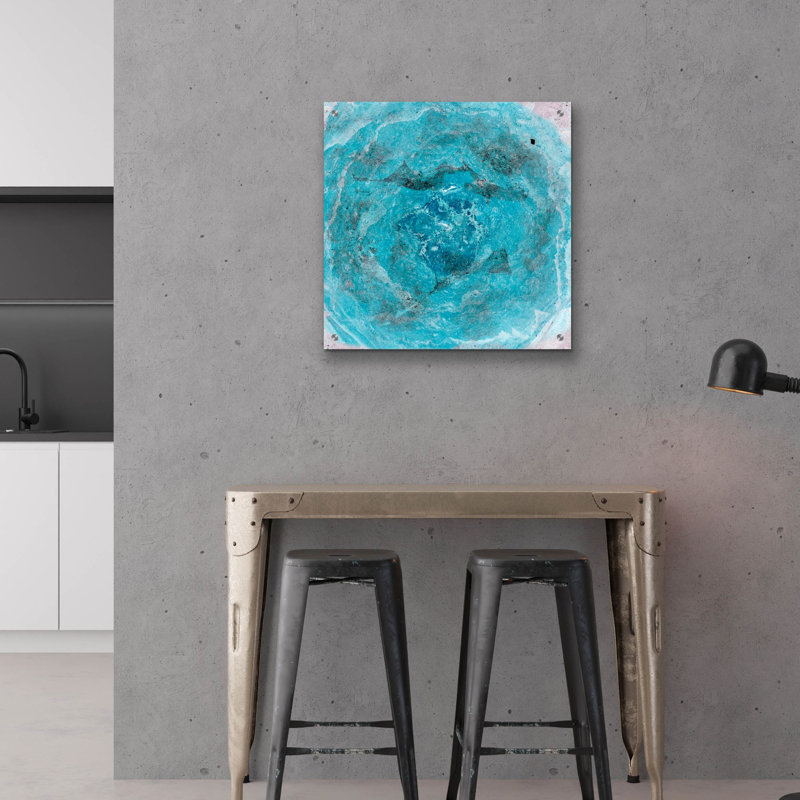 «Aquifer 2» par Alicia Ludwig, art mural en verre acrylique, H 24 po x l 24 po