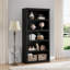 5-Tier Farmhouse Bookshelf, 67.4 Inch Tall Freestanding Wood Bookcase for Home Office, Black Relief Mountain, 80*32*171.2cm-926058534-926058537