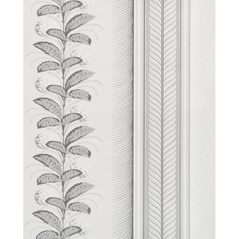 Hydrangea Drape Wallpaper, Grisaille