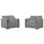 Ensemble de 2 chaises d'appoint surdimensionnées en chenille-742804729