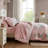 7 King Comforter With Pink Vintage Floral Design, Comfort In Every Season, Microfiber, Refined Flange Edges, Machine Washable , Transform Your Bed Into A Romantic , Two Pattern, Cozy And , Microfiber-130192889-130192894