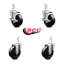 4 Piece Soft Rubber Caster Set