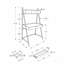 Bureau d'ordinateur, bureau personnel, ordinateur portable, incliné, tiroirs de rangement, L 32 po, bureau, stratifié gris, métal noir, contemporain, moderne-40450802