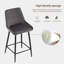 Slivno Upholstered Counter Stool with Metal Frame-1183868088