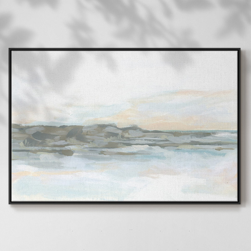 Rock Coast I, reproduction d'art sur toile, Noir, H 25 po x l 37 po x P 2 po
