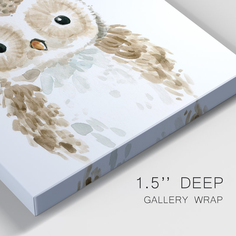 Dream Big Owl - ensemble de 2 peintures, H 36 po x l 24 po x P 1 po, Toile tendue