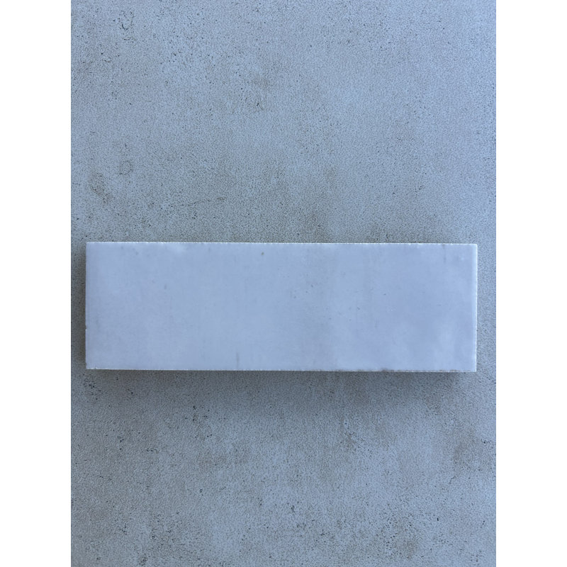 Carreaux Gleeze Bianco 2 x 6, Ivoire/blanc