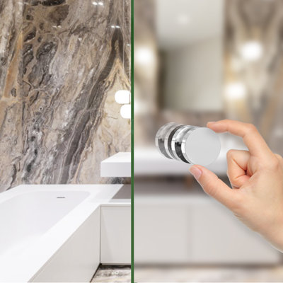Double porte de douche en verre