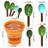 5Pcs Ceramic Measuring Spoons In Pot, Cactus Shape Baking Measuring Spoons And Cup Decorative Cactus Figurine Measuring Spoons Set