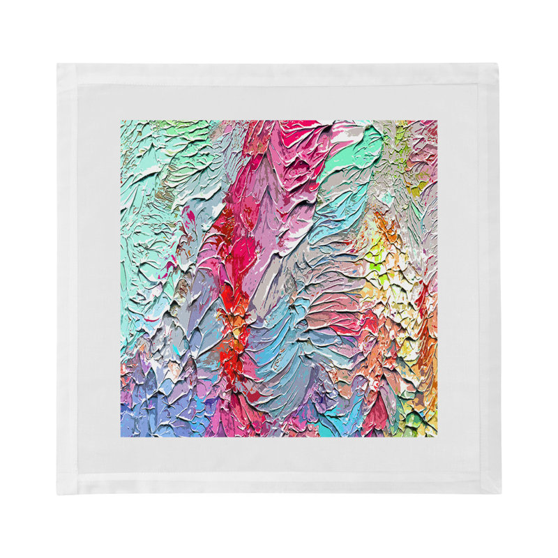 Serviettes de table en satin de coton Paint Brights