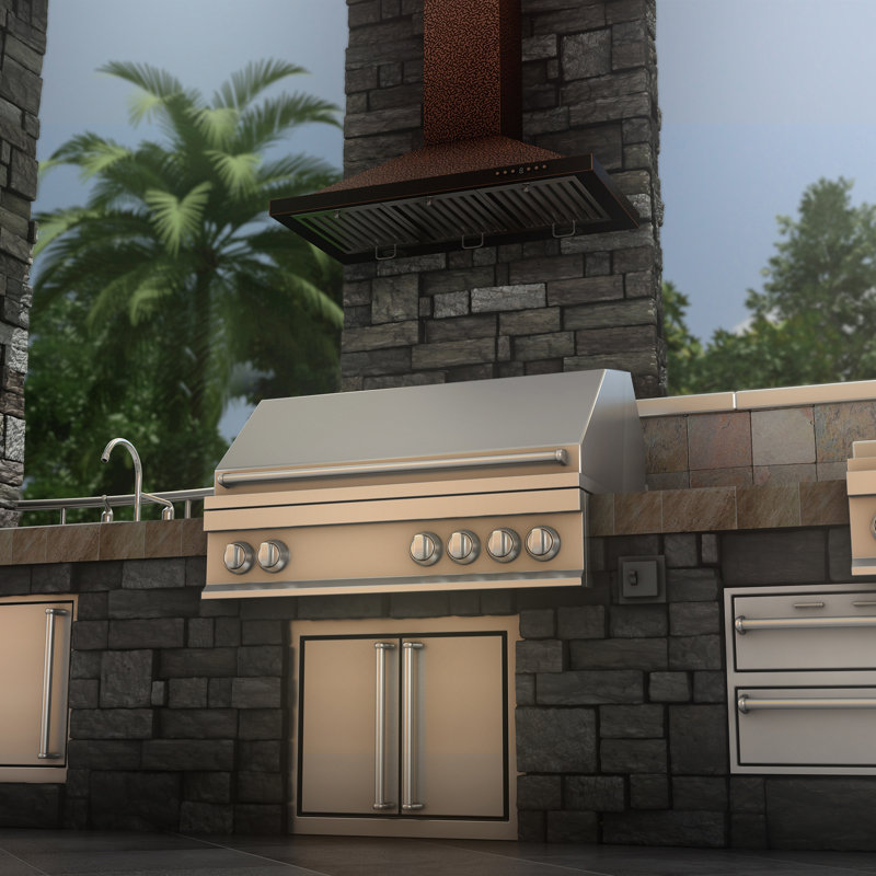 ZLINE 36" Designer Series Fingerprint Resistant Stainless Steel Convertible Vent Wall Mount Range Hood (8KBS-36)