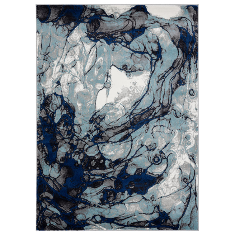 Tapis bleu / gris Devola