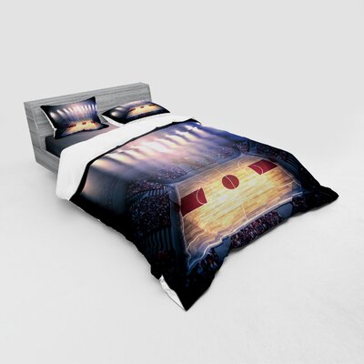 Crowded Basketball Arena Just Before Game Starts School Tournament Duvet Cover Set -  Ambesonne, bsnev_16536_queen