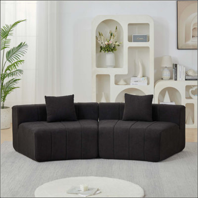 Canapé modulaire courbé Chenille