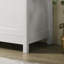 Claire 35" Storage Cabinet With Accent Finish And Framed Slatted Panel Design