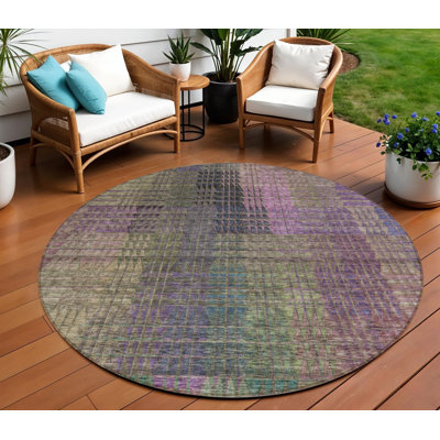Tapis rond 8 po Olive Green