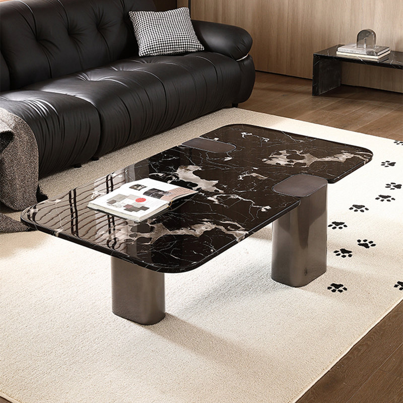 Table de bout en marbre Creative Creative, H 11,8 po x L 55,1 po x l 31,5 po