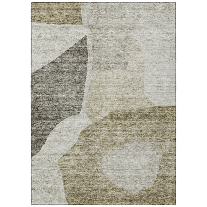 Cheridyn Washable Abstract Indoor / Outdoor Rug, Rectangle 8' x 10'