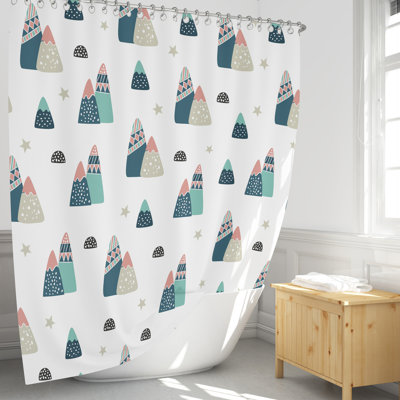 Rideau de douche simple + crochets