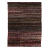 Rug & Kilim’S Modern Textural Rug, Vibrant Polychromatic Striae Over Pink Tones