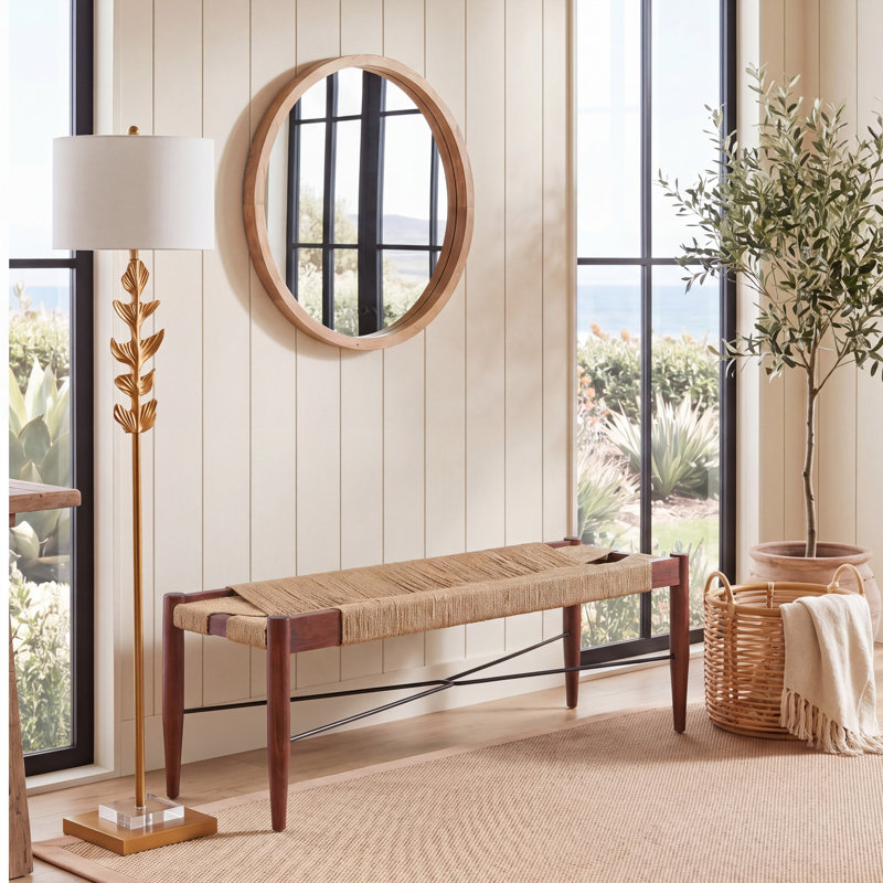Ashala Solid Wood Bench, Cognac