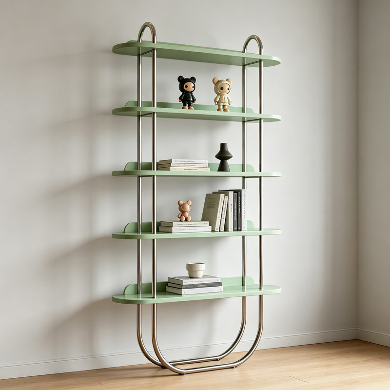 Modern Five Tier Display Shelf Rack, 72.83" H x 47.24" W x 13.78" D
