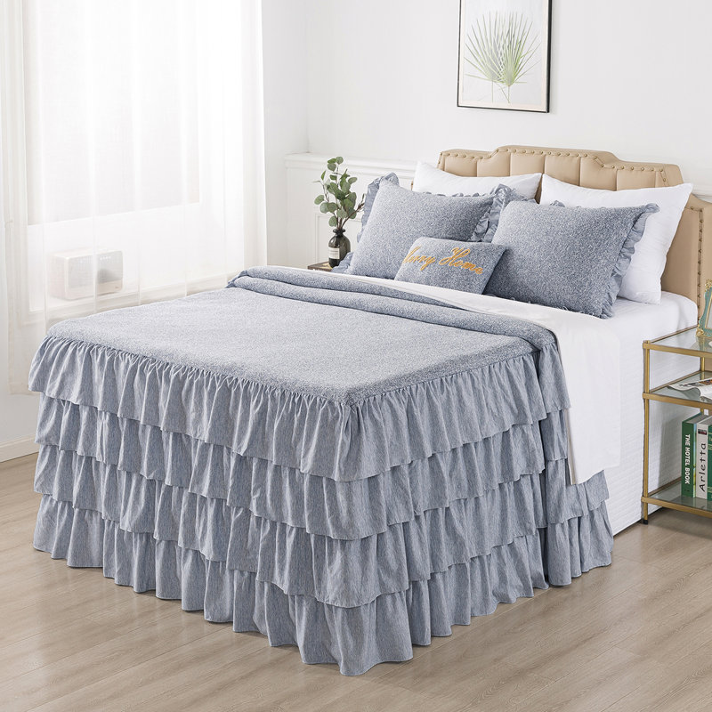 Coverlet, King Coverlet + 2 King Shams + 1 Throw Pillow, Navy