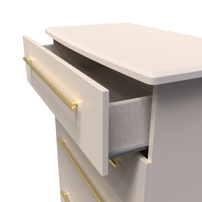 Fully Assembled Madeenah 4 - Drawer Chest of Drawers, Kashmir Matt