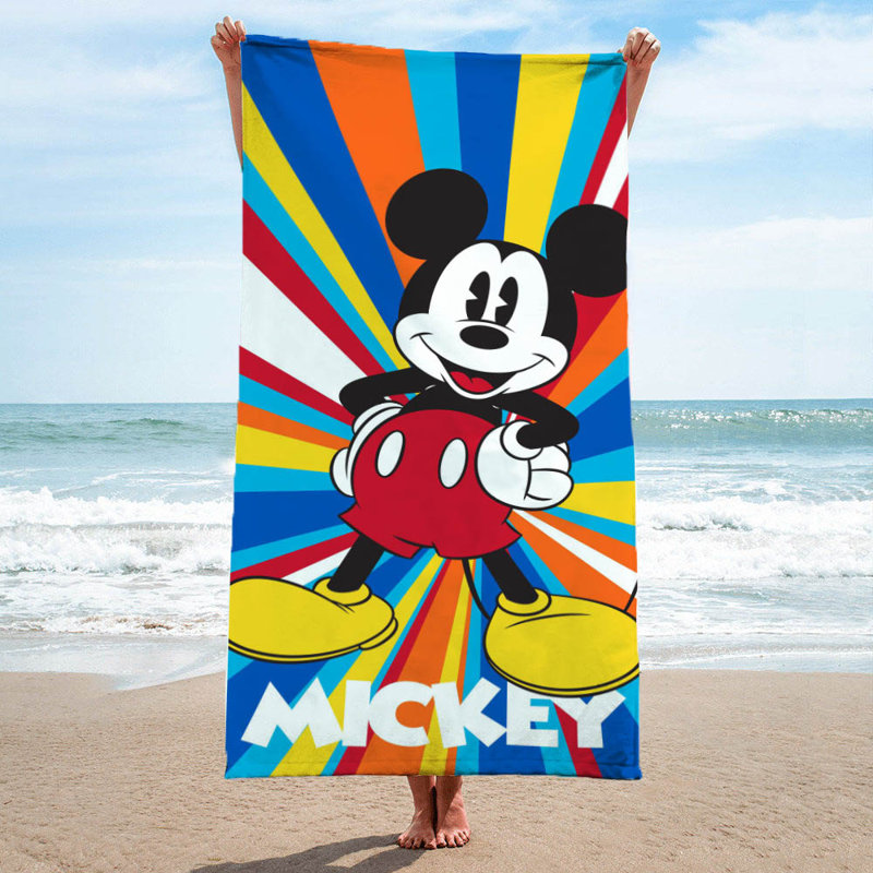 Disney Mickey Mouse Sunburst 100% Cotton Beach Towel