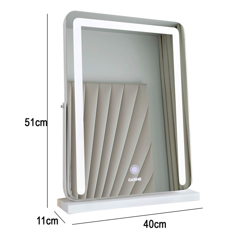 Mia Rectangle Mirror, White