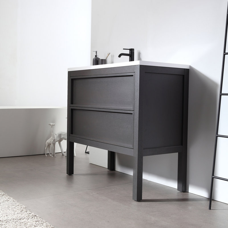 Ensemble de meuble-lavabo simple 35,43 po Gonzalo, Anthracite