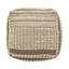 Grand repose-pieds brun et beige en laine et coton rustique, pour une ambiance chaleureuse, 26 po x 26 po x 16,5 po, entièrement assemblé, nettoyer les taches, 75% laine, 25% coton, rembourré de perles dans un siège confortable, 26 po x 26 po x 16,5 po