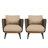Citali Patio PE Rattan Chairs With Iron Frame & Cushions