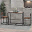 Kestner 2 - Person Dining Set with Table & Stools Industrial Rustic Brown Furniture