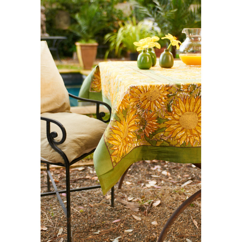 Sunflower Handmade Floral Tablecloth