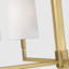 Thomas O'Brien Danica 4 Light Dining Room Chandelier With White Linen Shade-95350227-95350229