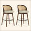Tabouret de bar en bois Como, ensemble de 2