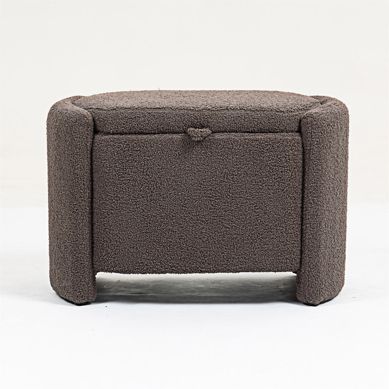 Chaise d'appoint rembourrée, Brun