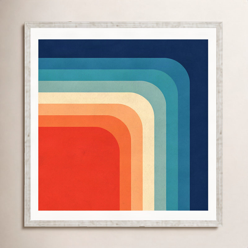 Aveline "Retro 70s Color Palette III", impression par Alisa Galitsyna, H 12 po x l 12 po, Non, Toile tendue