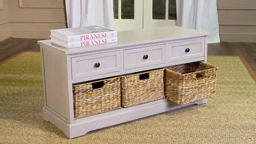 Etta Wood Storage Bench & Reviews, Birch Lane