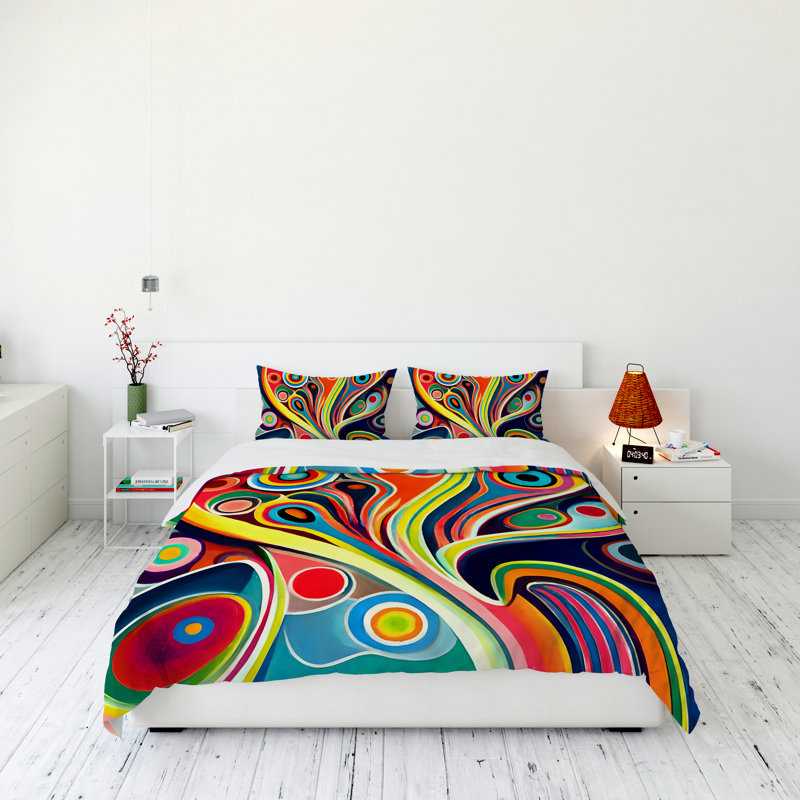 Abstract Duvet Cover, King Duvet Cover + 2 King Shams