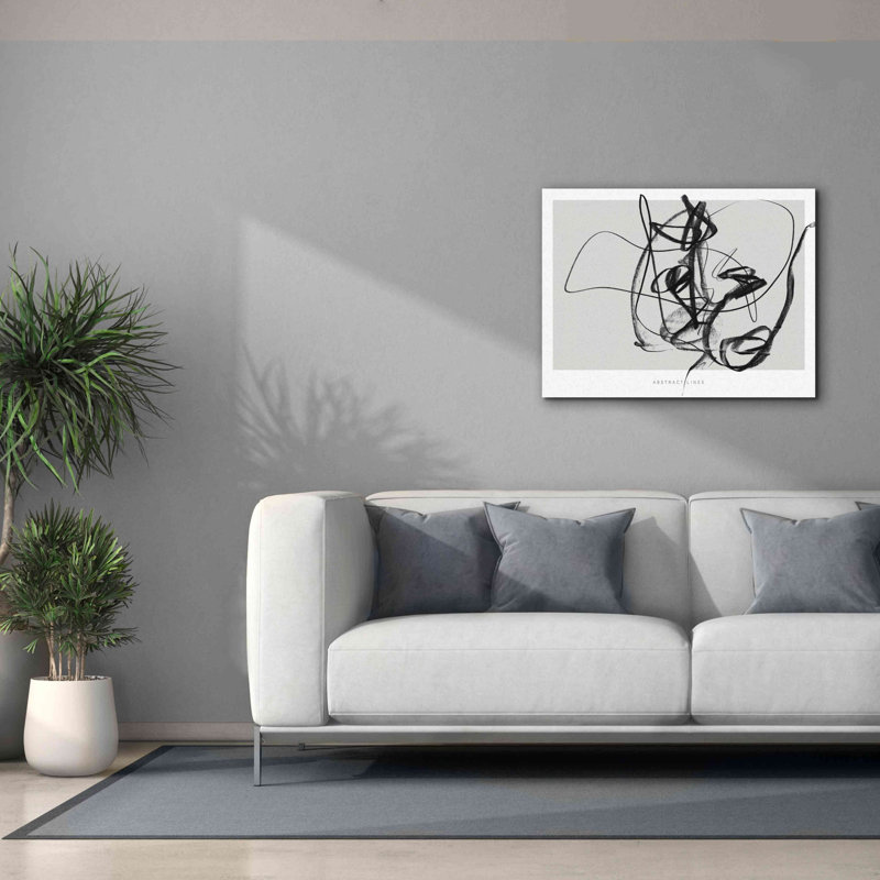 "Lines 2" par Design Fabrikken sur toile, H 26 po x l 34 po x P 1,5 po