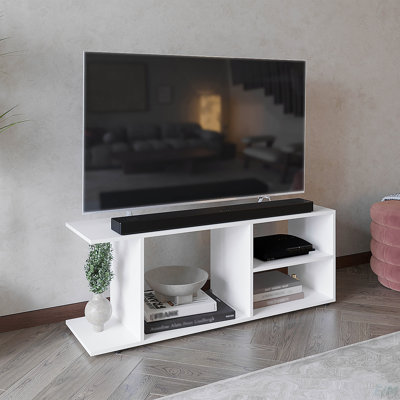 Meuble télé pour téléviseur de 65 pouces avec 5 tablettes ouvertes Goodwood